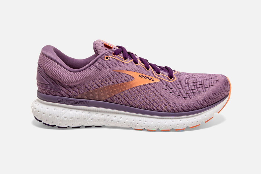 Brooks Running Shoes - Glycerin 18 Road Womens - Purple - MZL-397124